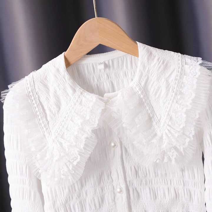 Women’s blouse with voluminous ruffled collar Mune Fashion