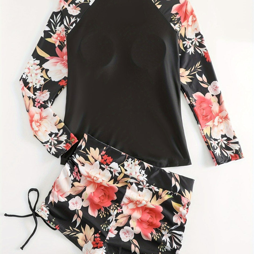 Women's Rashguard and Swim Shorts Set Mune Fashion