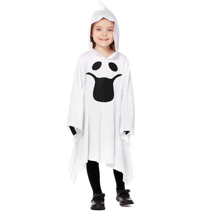Ladies Ghost Costume with Hood and Wide Flared Sleeves Mune Fashion