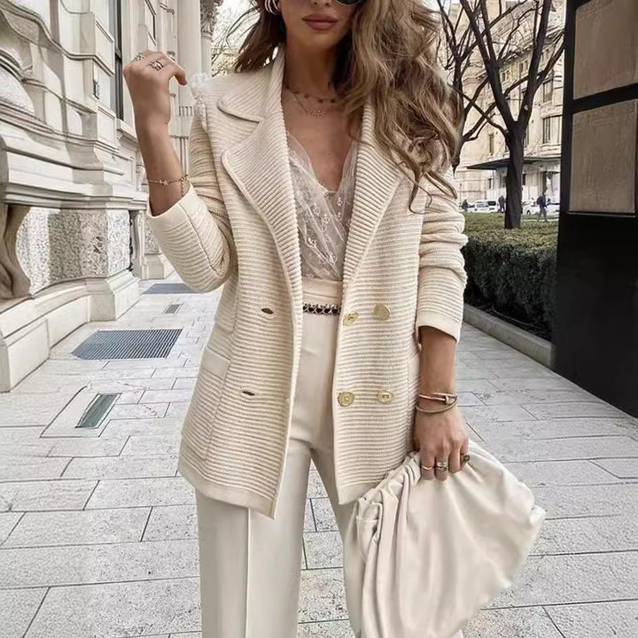 Women Fashion Knit Blazer Jacket