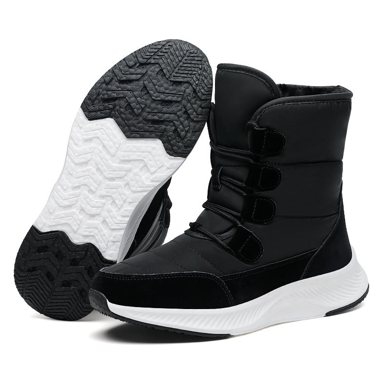 Ladies thermal snow boots with quilted insulation, teddy lining, and grippy profile sole Mune Fashion