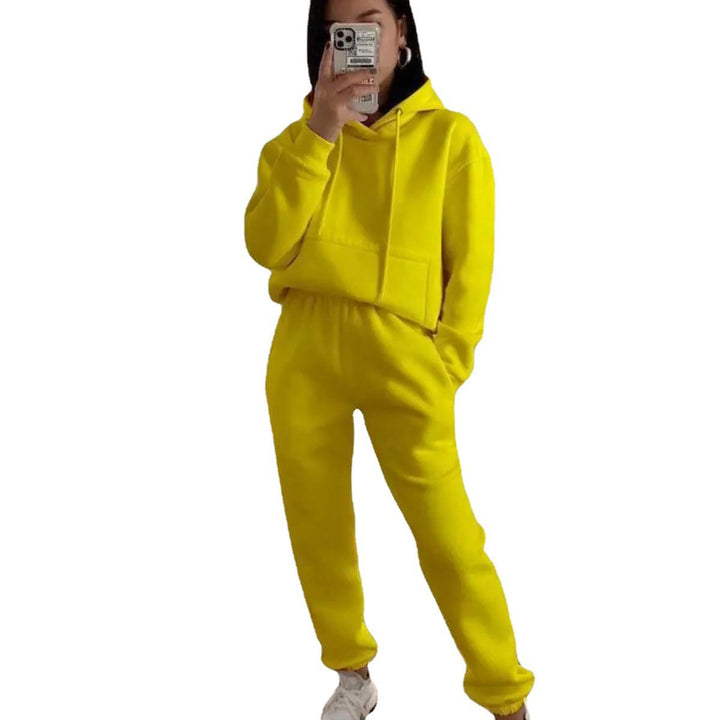 Women's cozy oversized hoodie and high-waist jogging pants set Mune Fashion