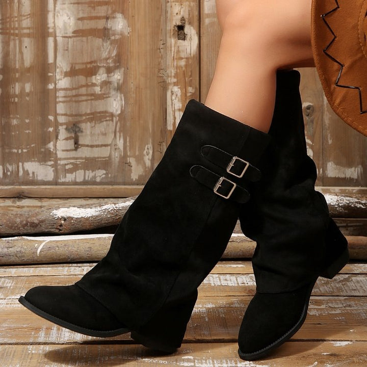 Ladies High Quality Wedge Boots Mune Fashion