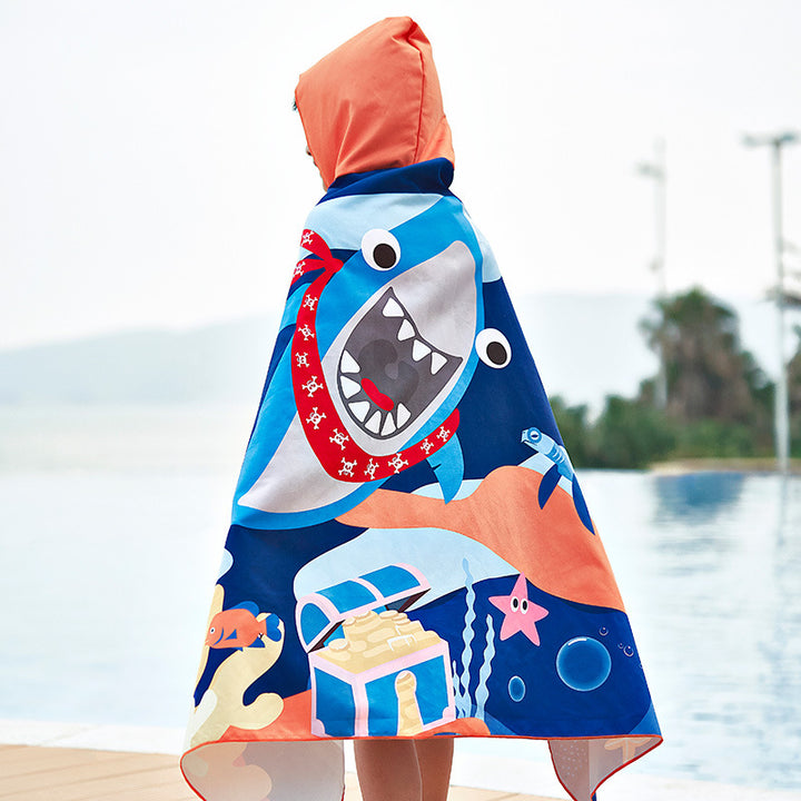 Unisex Beach Poncho with Shark Design Mune Fashion