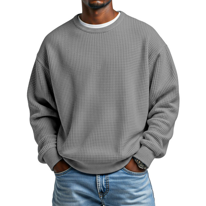 Men's Comfortable Sweatshirt with Waffle Structure Mune Fashion
