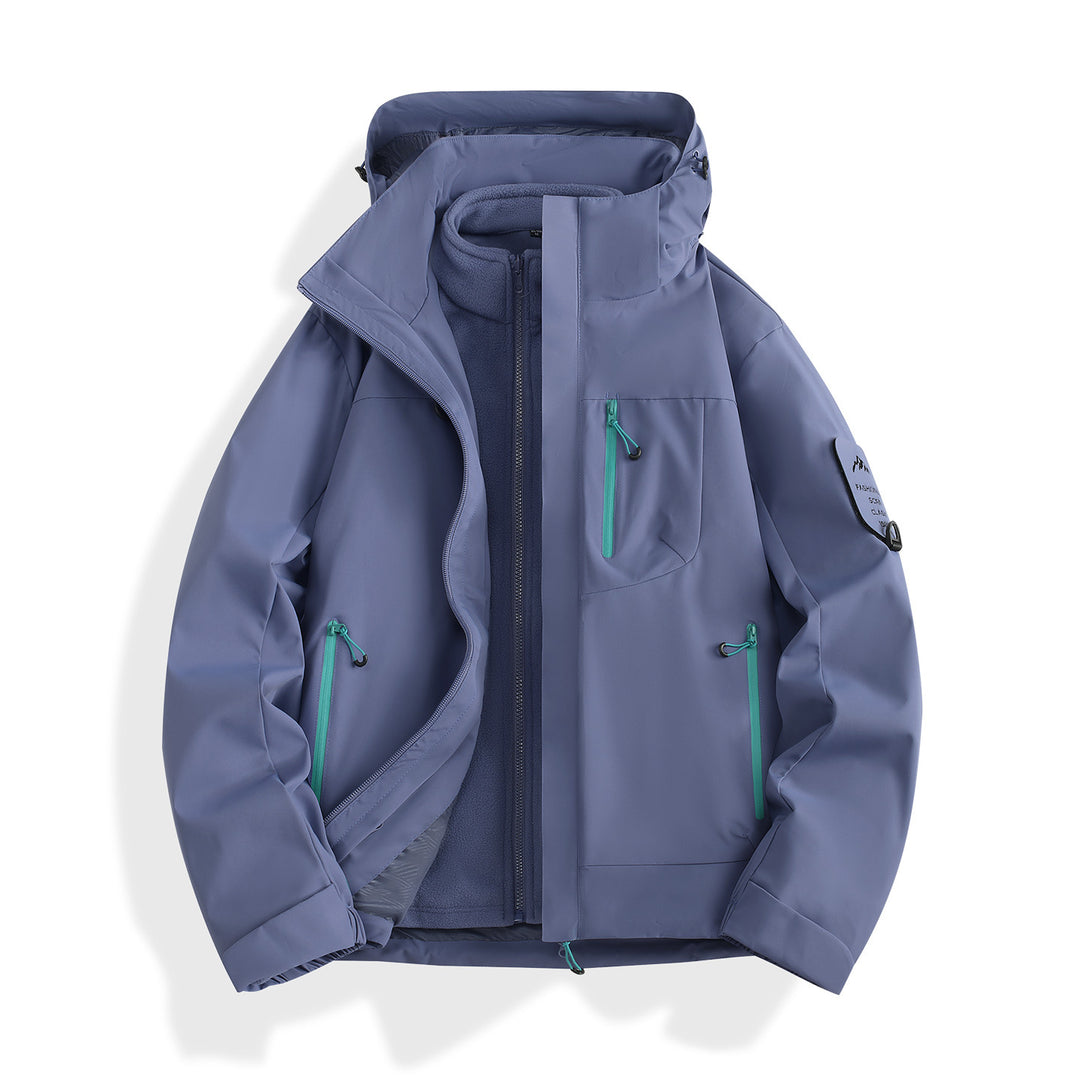 Women's two-layer softshell parka with removable fleece lining and waterproof zippers Mune Fashion