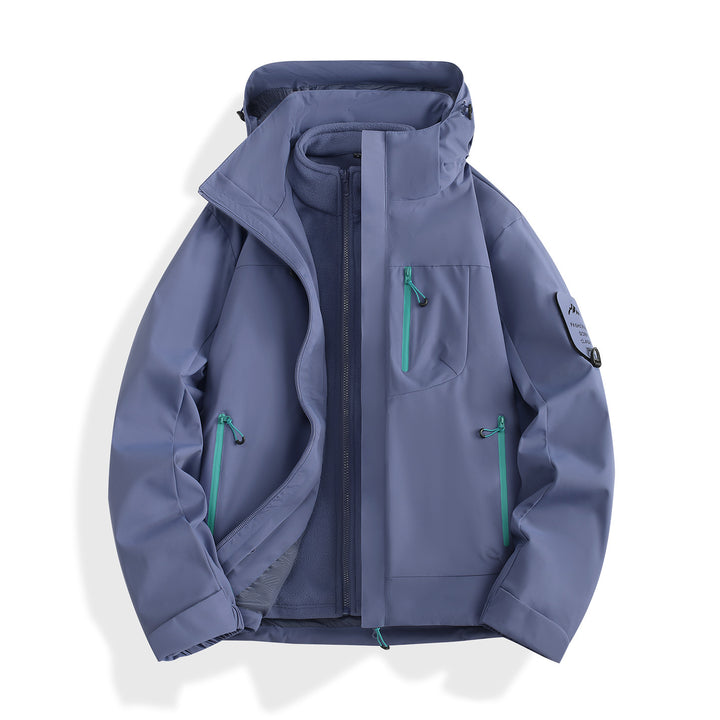 Women's two-layer softshell parka with removable fleece lining and waterproof zippers Mune Fashion