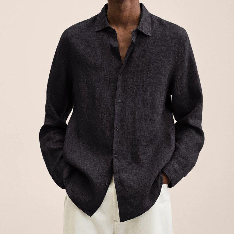 Men's light linen shirt with classic collar and casual relaxed fit Mune Fashion
