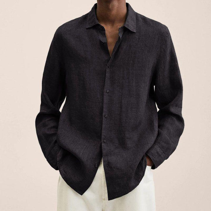 Men's light linen shirt with classic collar and casual relaxed fit Mune Fashion