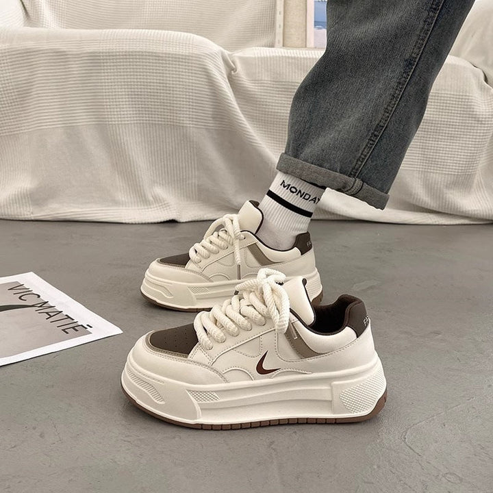 Women's fashionable sneakers with high platform and breathable upper material from Mune Fashion