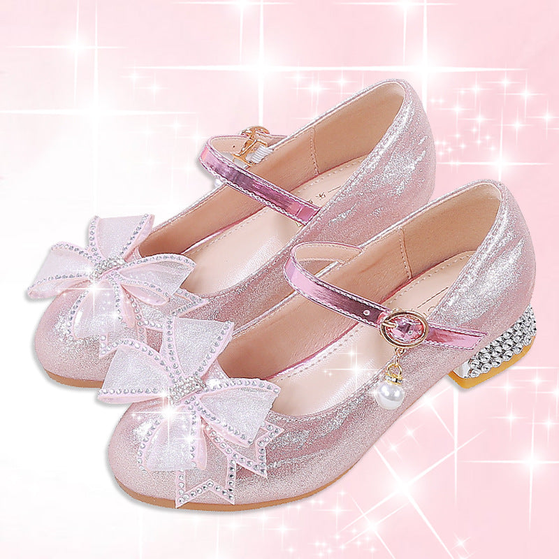 Women Sparkling Ballet Flats with Decorative Bows and Rhinestone Accents Mune Fashion