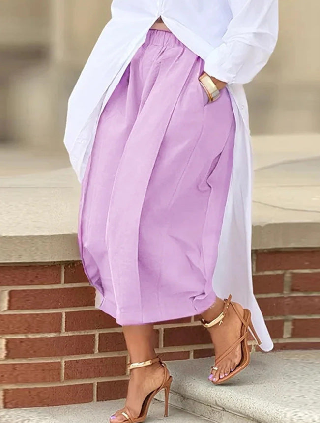 Women's culotte pants with wide leg and precise crease Mune Fashion