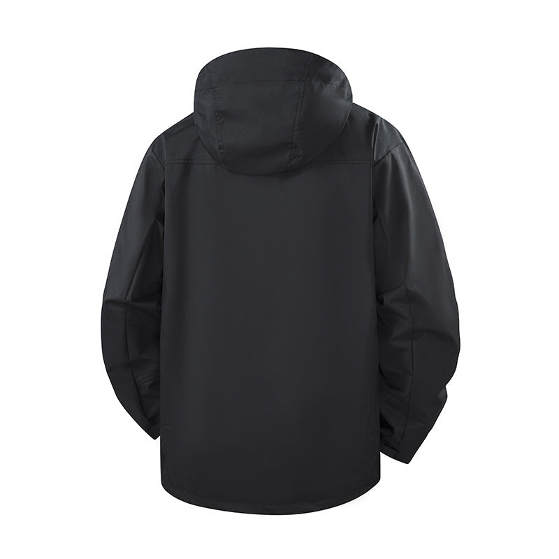 Men Lightweight Waterproof Hooded Softshell Jacket with Breathable Membrane Mune Fashion