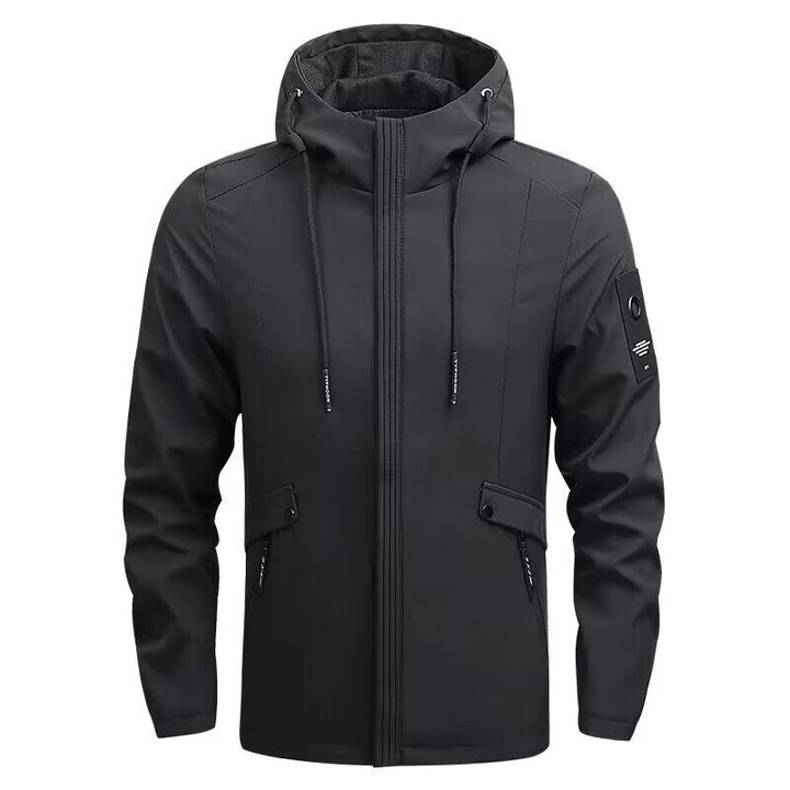 Men's Waterproof Softshell Jacket with Hood, Windproof and Breathable Mune Fashion