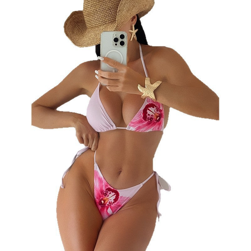 Women's bikini set with floral crop top Mune Fashion