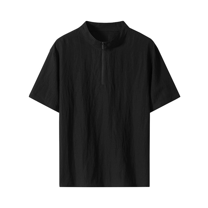 Herren Kurzarm‑Halbzip‑Shirt mit Stehkragen und Relaxed‑Fit Mune Fashion