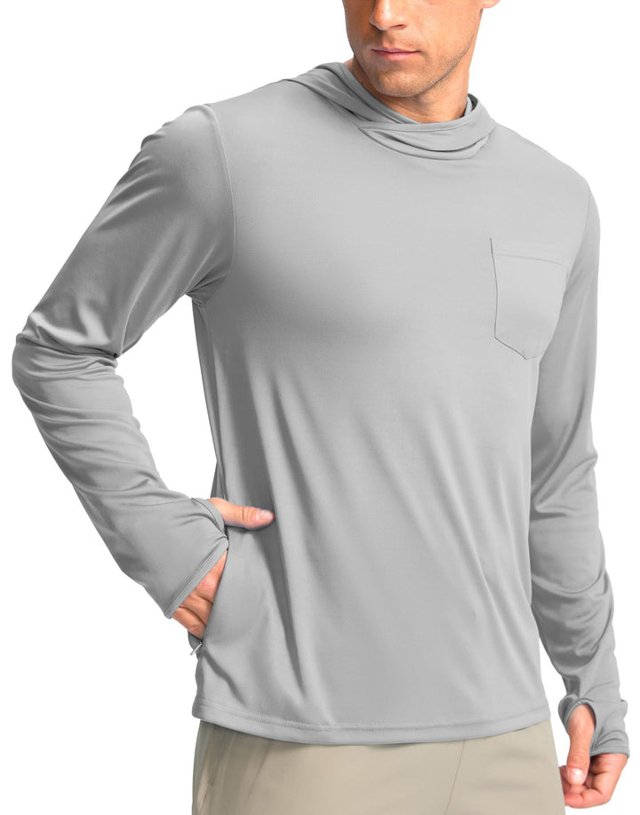 Men's functional shirt with hood and pockets