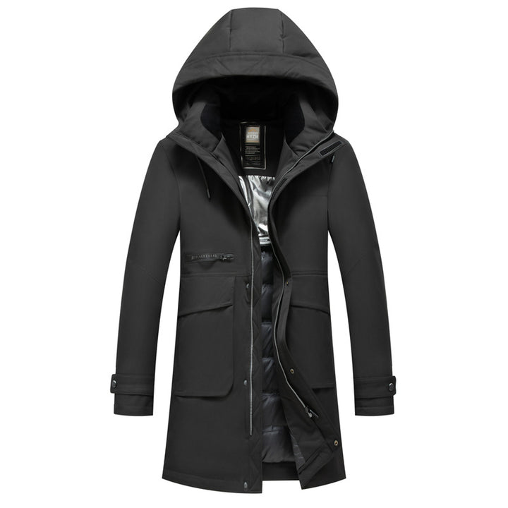 Men's Water-Repellent Thermal Parka with Hood and Multiple Pockets Mune Fashion
