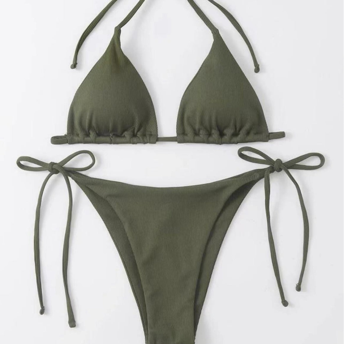 Women's triangle bikini with adjustable straps and playful ties Mune Fashion