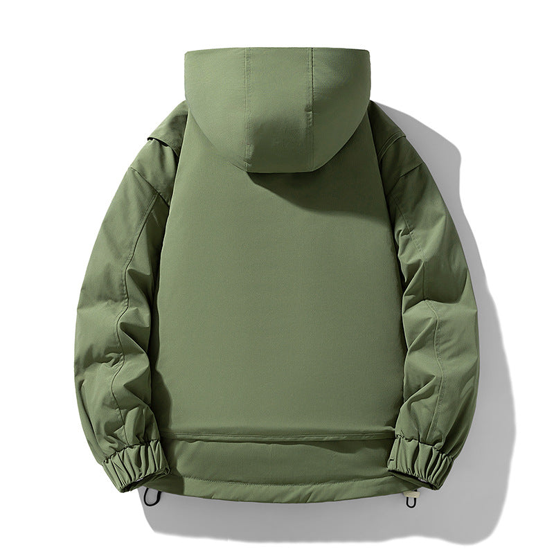 Men's padded hooded field jacket with multifunction pockets Drune