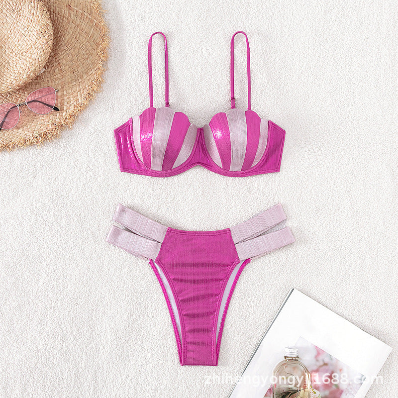 Women's Push-Up Bikini with Glittering Accents Mune Fashion