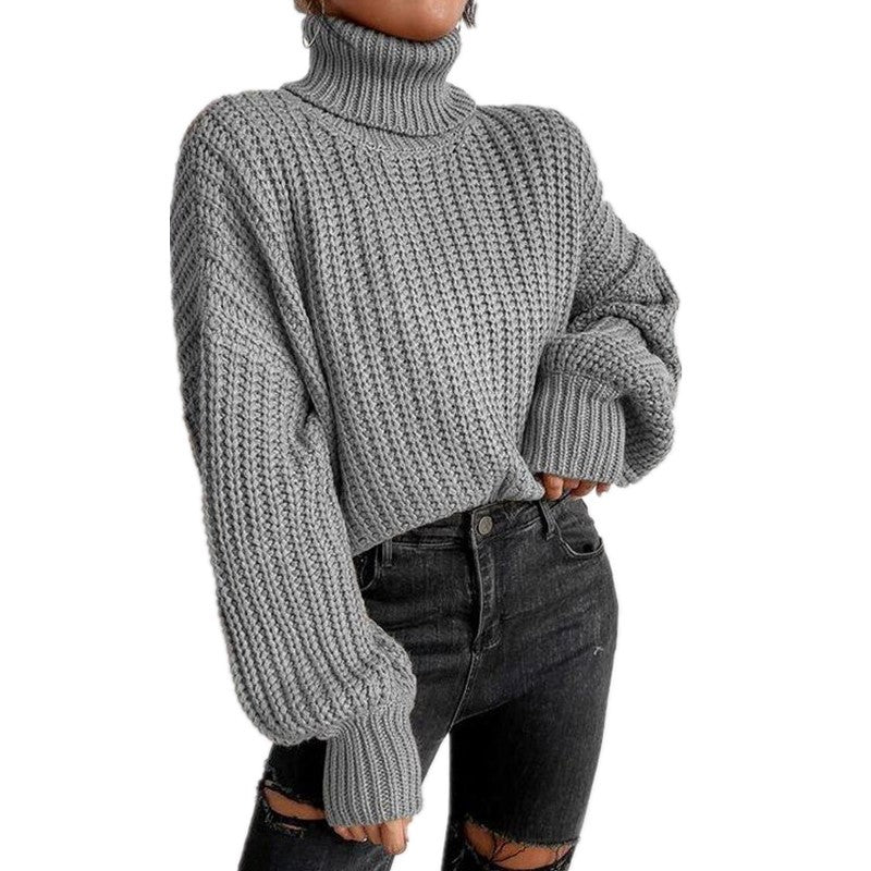Women’s oversized turtleneck sweater with oversized sleeves and ribbed cuffs Mune Fashion