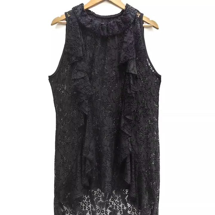 Ladies elegant lace dress with ruffle details Mune Fashion