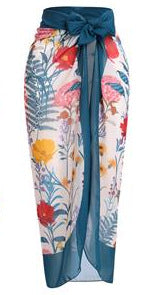 Women's swimsuit with floral design and matching beach skirt Mune Fashion