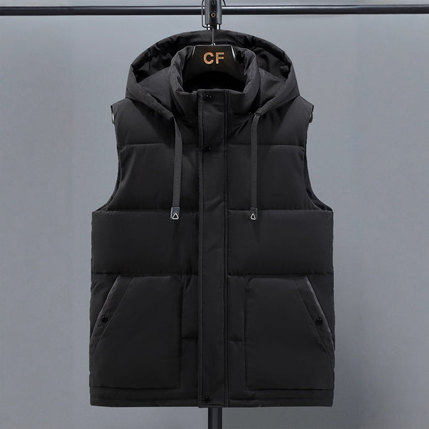 Men's Warm Quilted Vest with Hood Mune Fashion