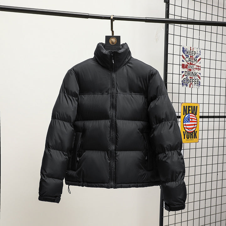 Men's quilted jacket with high collar
