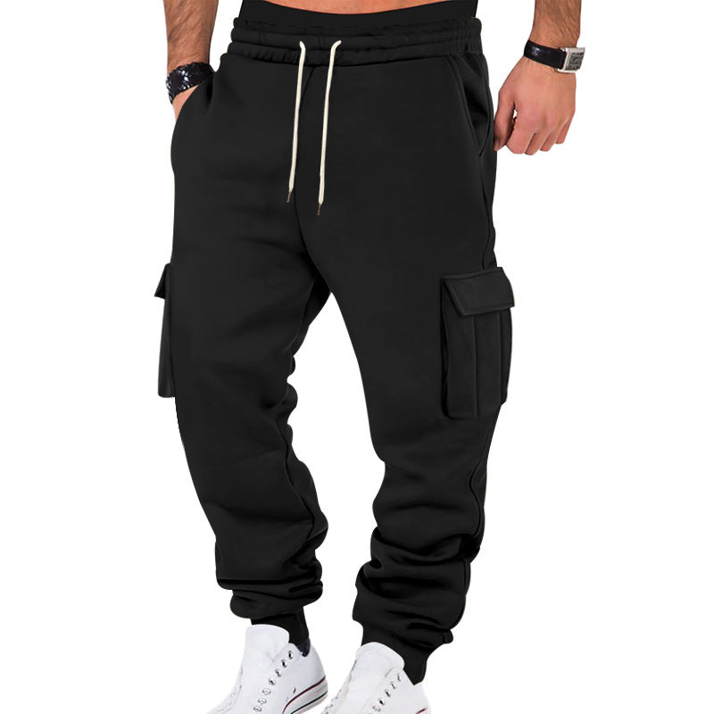 Men's Cargo Jogging Pants with Drawstring, Side Pockets, and Elastic Cuffs Mune Fashion