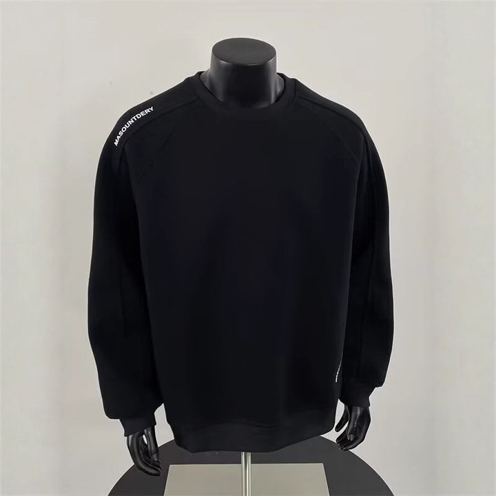 Men's Stylish Sweatshirt with Shoulder Patch Design Mune Fashion