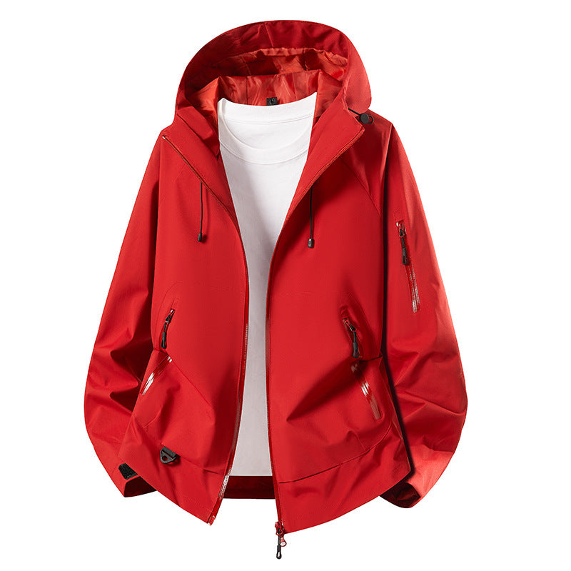 Men's Minimalist Softshell Anorak with Adjustable Hood & Welded Zip Pockets Mune Fashion