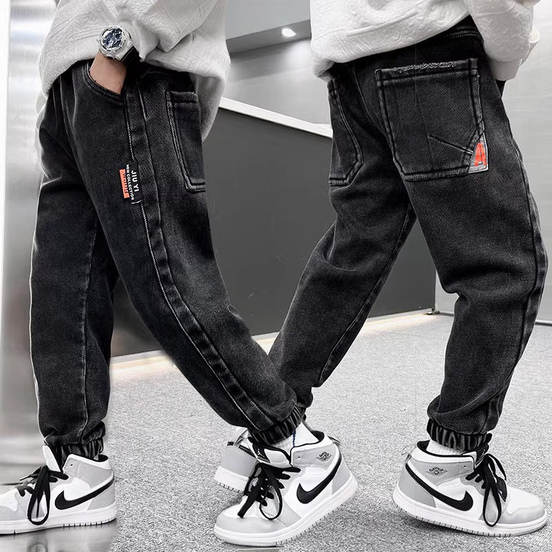 Men's casual fleece jeans with warming inner lining Mune Fashion