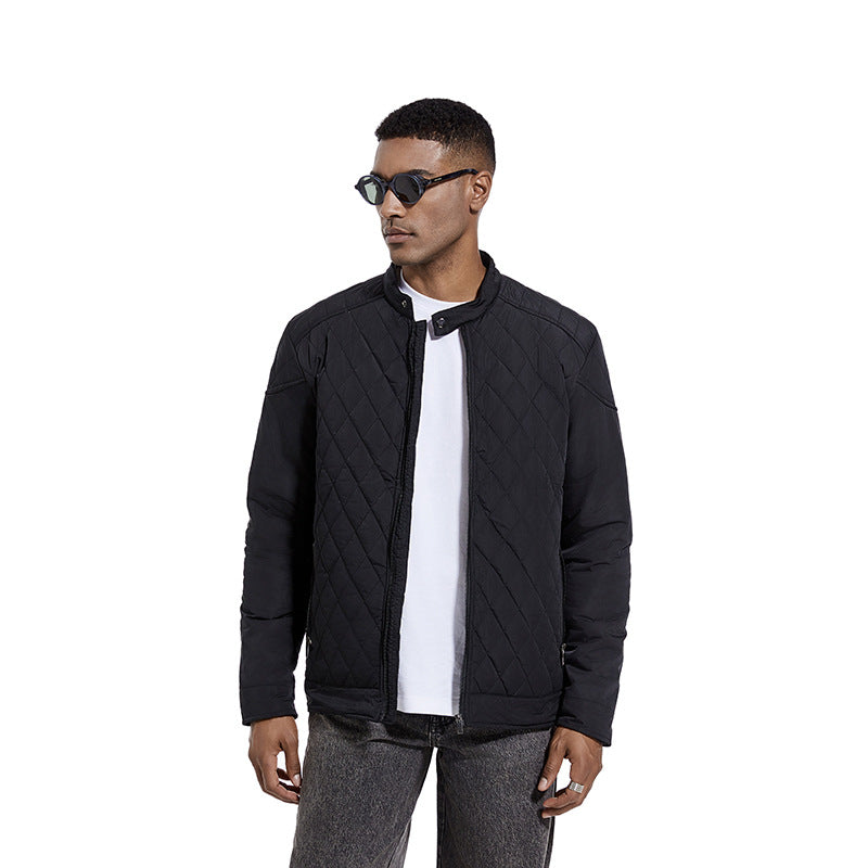 Men's quilted lightweight transitional jacket with stand-up collar Mune Fashion