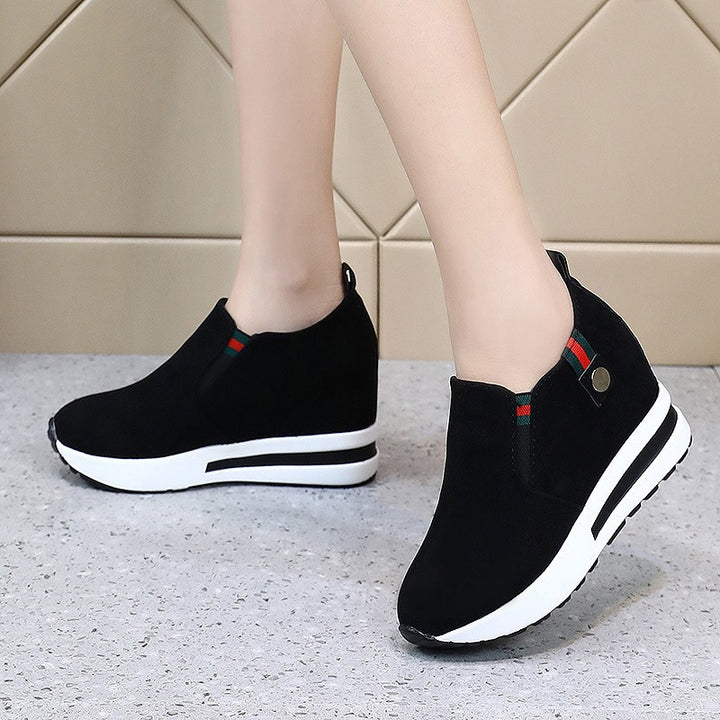 Women's Nan Slip-On Wedge Ankle Boot with Hidden Platform and Non-Slip Profile Sole Mune Fashion