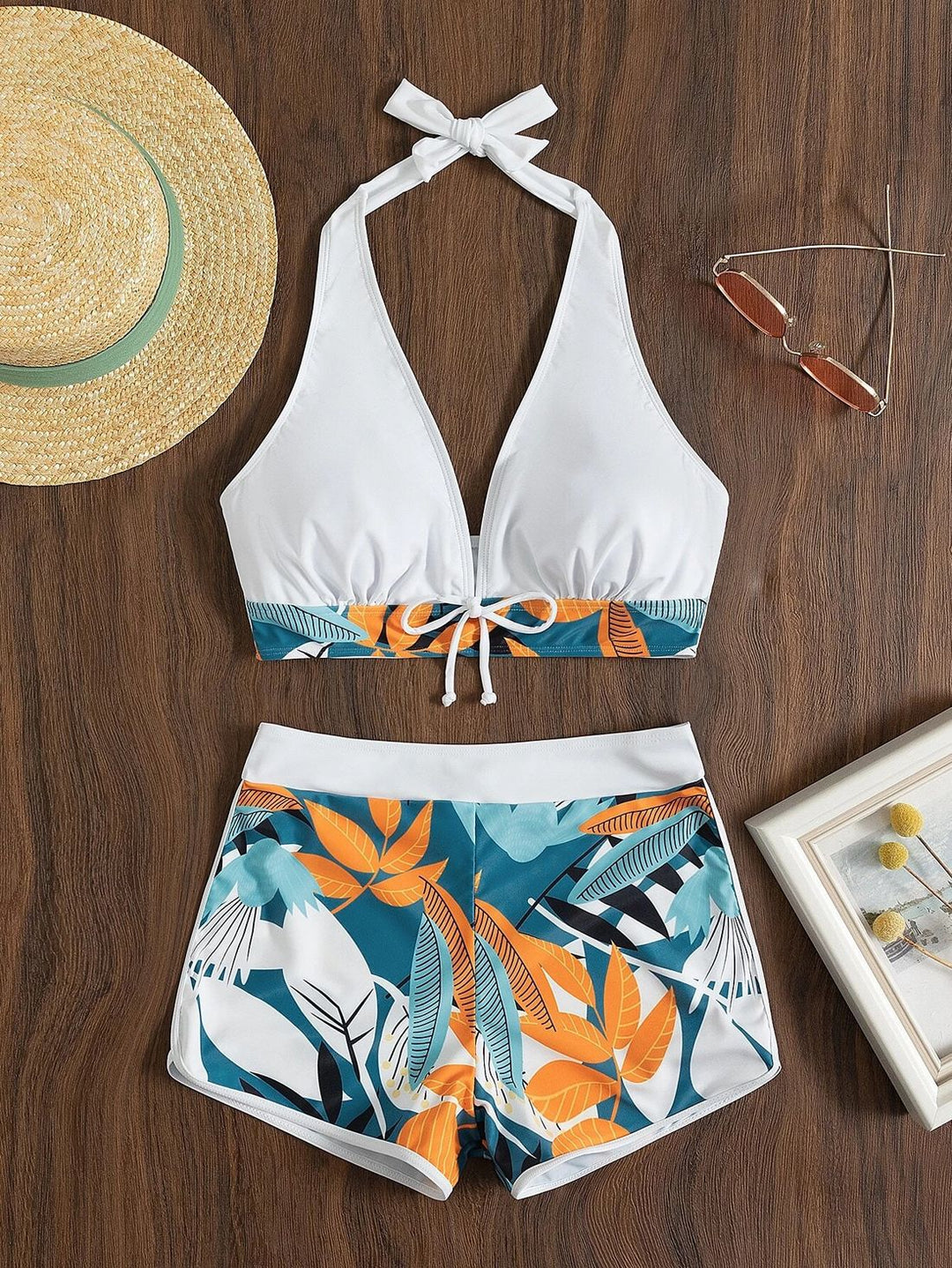 Women’s Sporty Bikini Set with Floral Design Mune Fashion