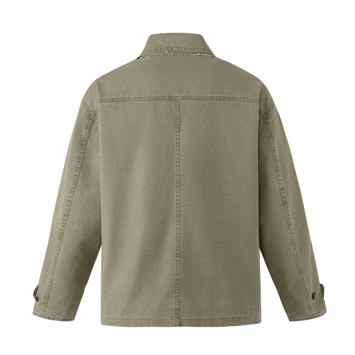 Unisex Robust Canvas Workwear Blouson with double button-free row, patch front pockets, and reinforced sleeves Mune Fashion