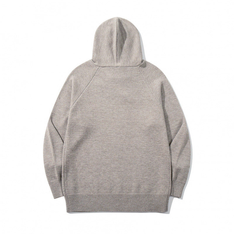 Unisex Oversize Knit Hoodie with Raglan Sleeves and Ribbed Cuffs Mune Fashion