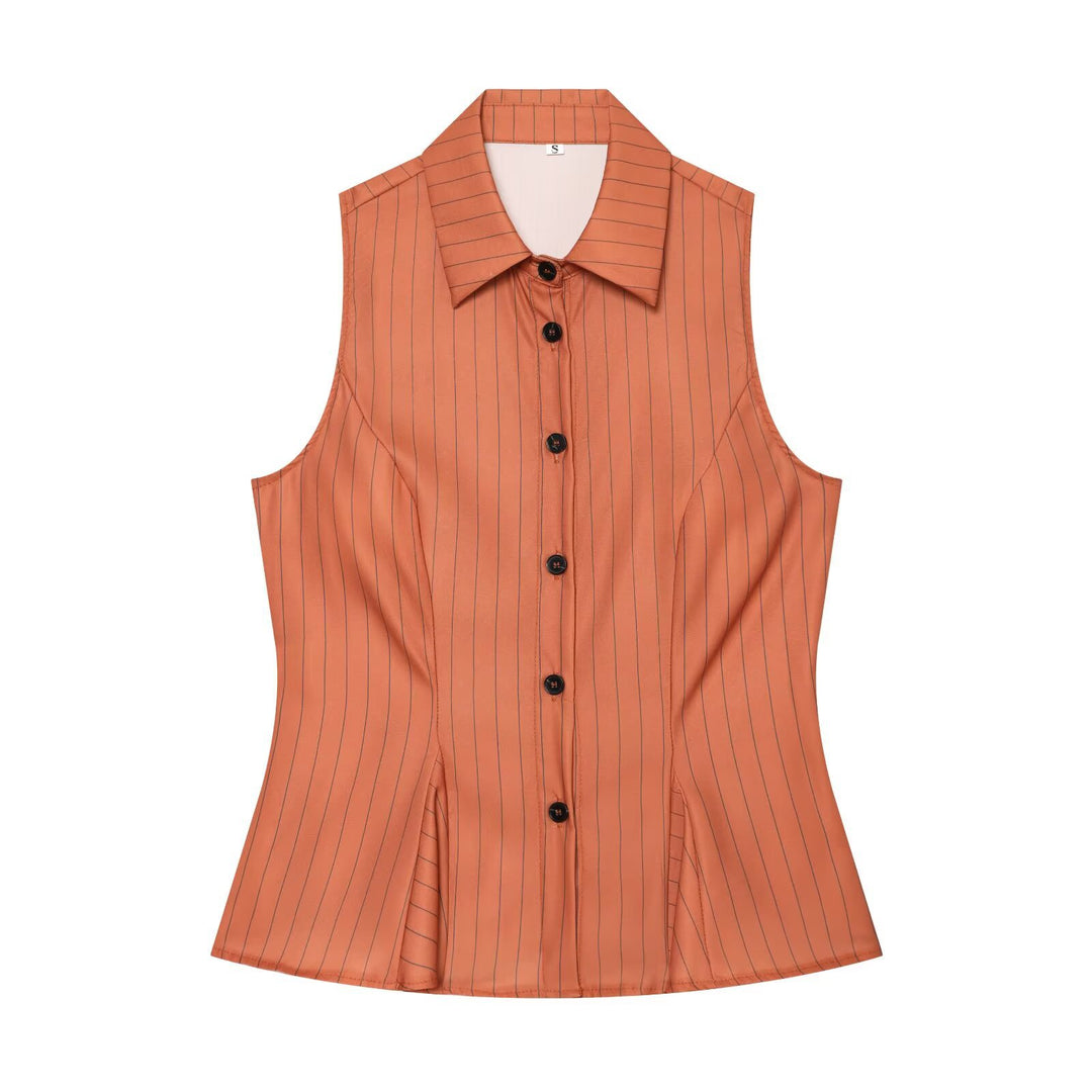 Women’s wide pinstripe pants with high waist and straight leg Mune Fashion