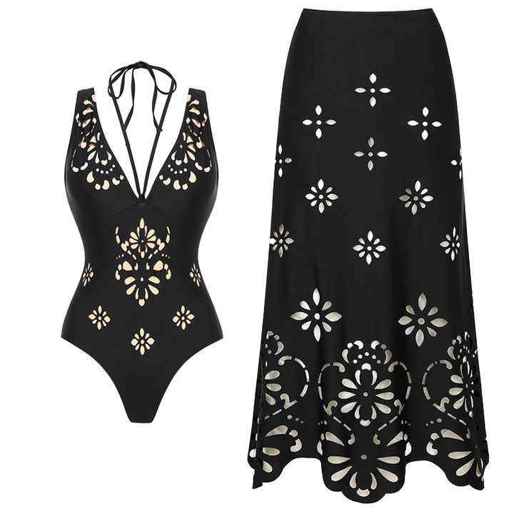Women’s One-Piece Swimsuit with Elaborate Cut-Out Design Mune Fashion