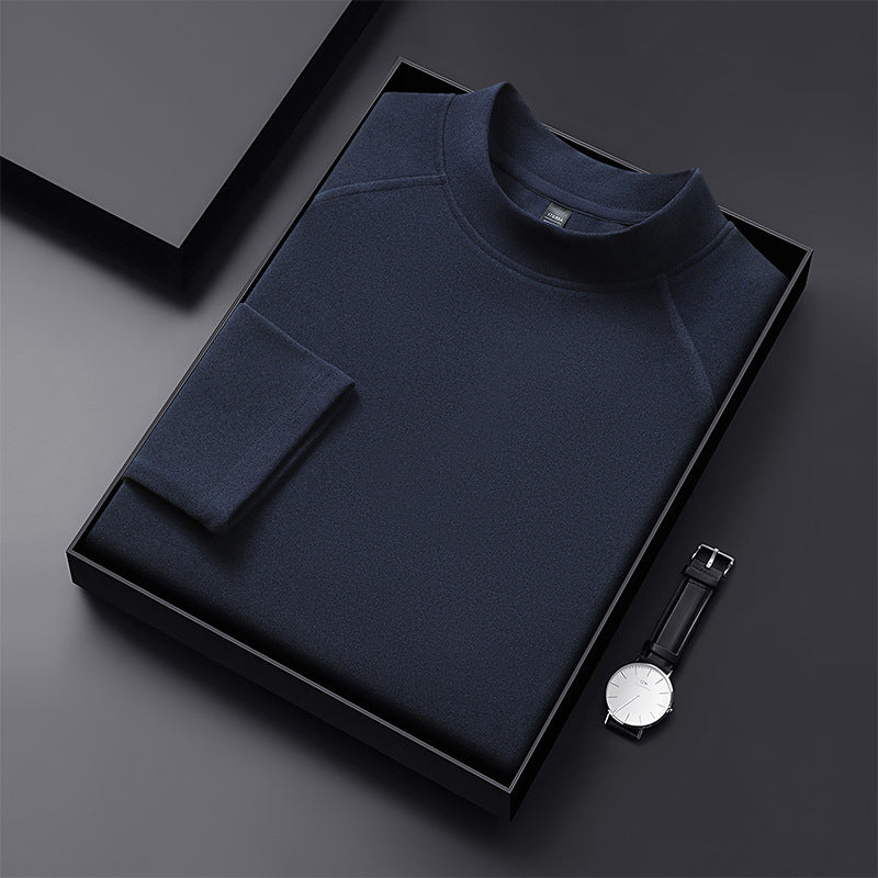 Men's Premium Mockneck Sweater made of fine wool blend with raglan sleeves Mune Fashion