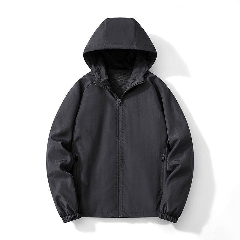 Men's Ultralight Hooded Windbreaker with Breathable Mesh Lining and Concealed Zipper Mune Fashion