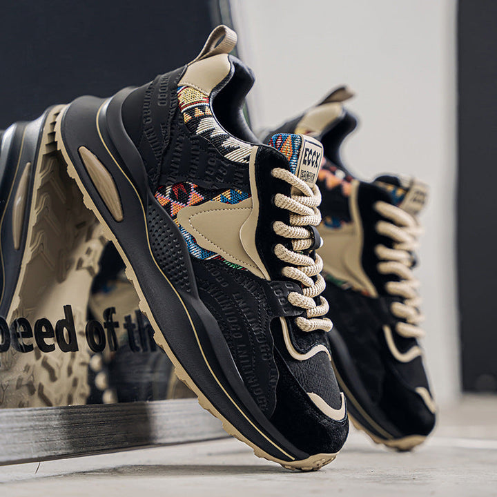 Women's sporty sneakers with geometric upper material and cushioning profile sole Mune Fashion