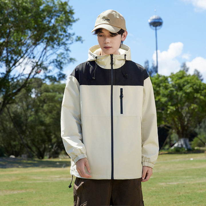 Men's Fashion Windbreaker Jacket with Adjustable Hood Mune Fashion