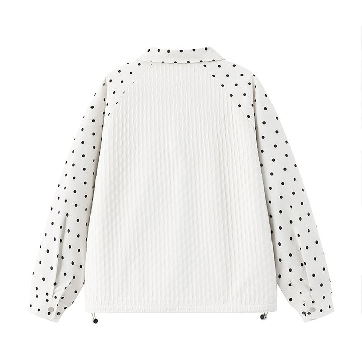 Women’s Sporty Polo Shirt with Dots Design Mune Fashion