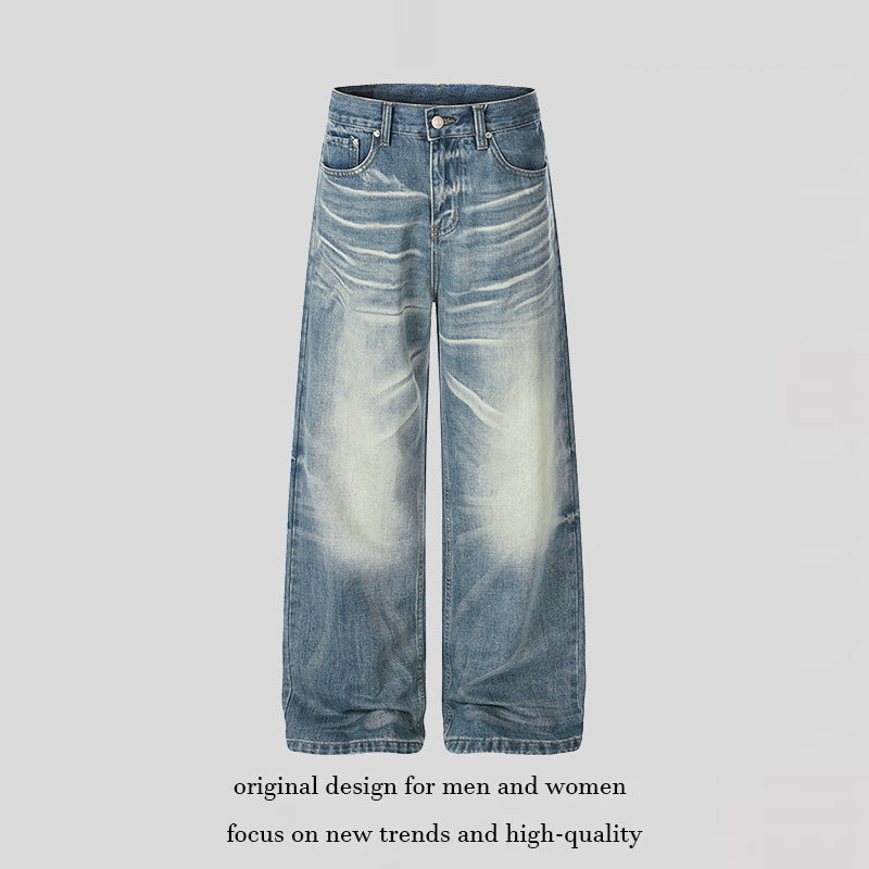 Women wide High-Waist Culotte Jeans with Used Effect Mune Fashion