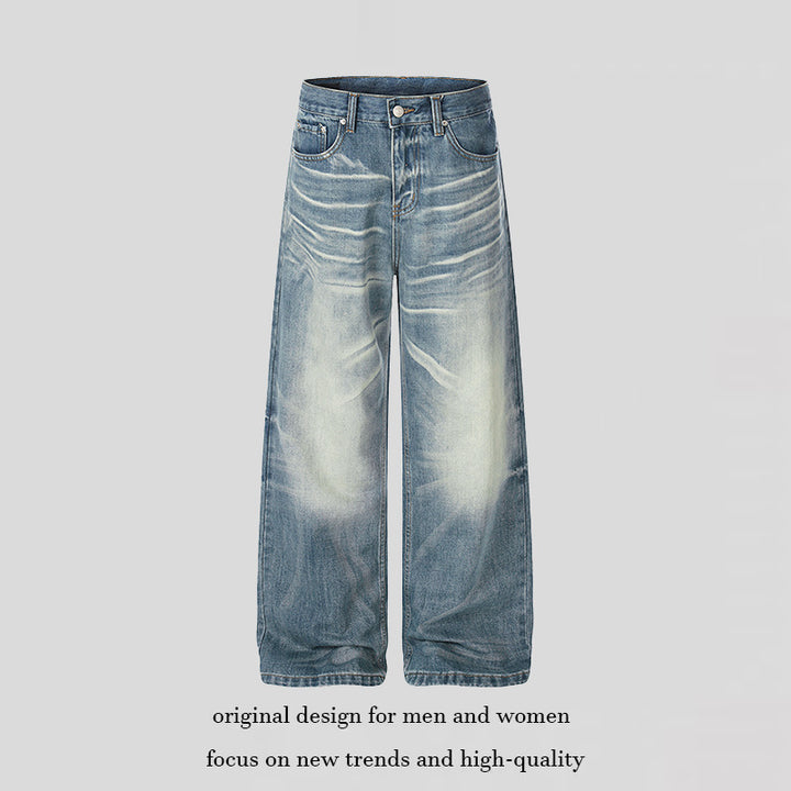 Women wide High-Waist Culotte Jeans with Used Effect Mune Fashion