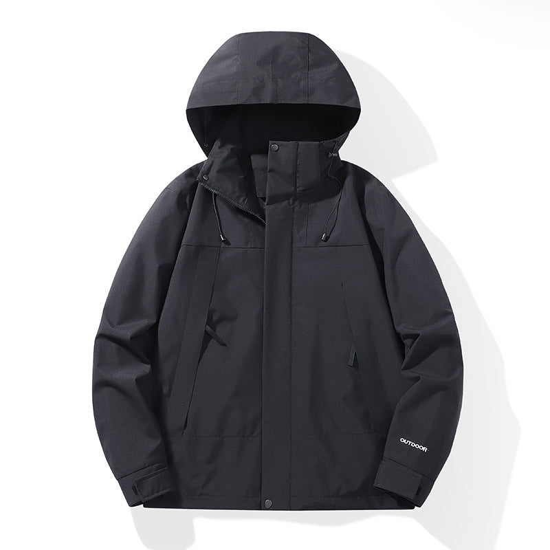 Men's Weatherproof Shell Parka with Adjustable Hood and Concealed Zippers Mune Fashion