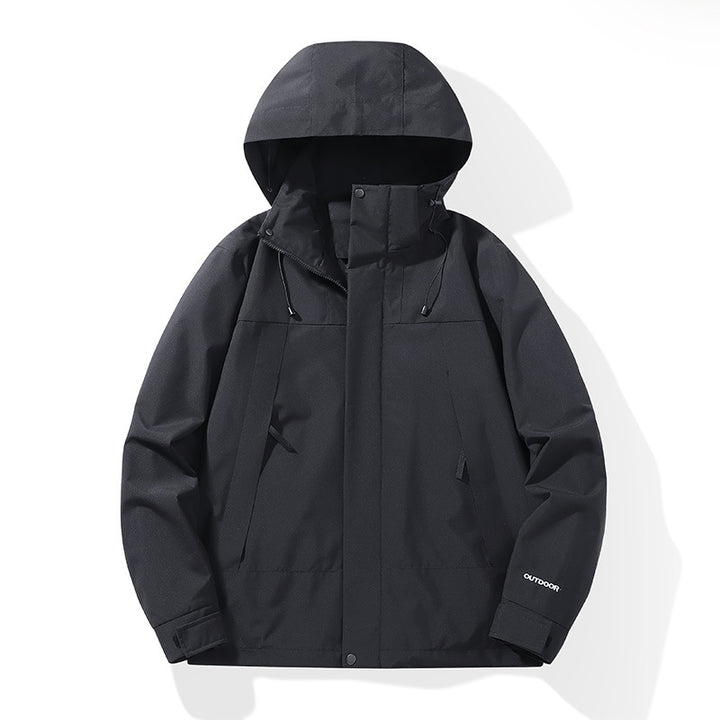 Men's Weatherproof Shell Parka with Adjustable Hood and Concealed Zippers Mune Fashion